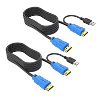 Cabo HDMI KVM USB 2 em 1 MT-VIKI 1.8M: Conexão Simplificada e Versátil - imagem 2