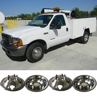 Simuladores de Roda Dupla 40,64cm Aço Inox Polido para Ford F350 1999-2004 - Visual Premium e Durabilidade - imagem 2