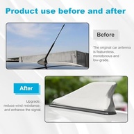 Antena Shark Fin Prata para Carro: Design Aerodinâmico e Sinal FM/AM Potente - imagem 4