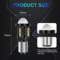 Farol LED H4 Moto 12V/24V 6000K com Lente e Sinalização - imagem 1