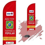 Wind Banner Dupla Face 3m - Sistema Completo para Sinalização de Farmácia Popular - imagem 2