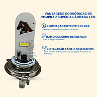 Lâmpada LED H4 Strobo: Ilumine e Sinalize! - imagem 2
