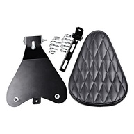 Assento Solo de Moto em Couro Sintético Diamante c/ Molas e Suporte - Estilo Custom - imagem 3