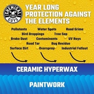 Chemical Guys WAC22916 HydroSlick HyperWax - Revestimento de cerâmica SiO2 + Cera de carro de alto brilho (473 ml) - imagem 4