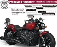 Sissy Bar com Bagageiro Traseiro para Indian Scout Bobber 2025: Conforto e Estilo para o Passageiro - imagem 3