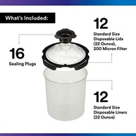 3M Kit de refil do sistema de pistola de pintura PPS 2.0 com tampas e forros, 26173, padrão, 623 g, filtro de 200 mícrons, uso para carros, móveis, casa e mais, 12 tampas e forros descartáveis, 16 - imagem 3