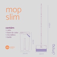 Simplo Mop com Balde e Esfregão Slim - Limpeza Prática e Eficiente com Sistema de Centrifugação - imagem 4