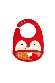 Skip Hop Babador de Silicone Cata-Migalhas Zoo Raposa - Prático, Dobrável e Confortável para Bebês - imagem 2