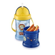 Copo Com Porta Snack Playfyl Azul Summer Sky Fisher Price - Prático e Antivazamento - imagem 2