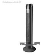 Ventilador Torre Spirit Sky 90cm - Moderno, Silencioso e Econômico | Preto e Prata - imagem 3