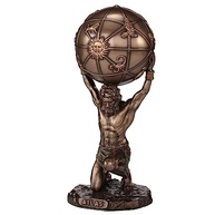 Escultura Atlas The Titan Who Hold The Sky em Resina com Acabamento Bronze - Veronese Design - imagem 5