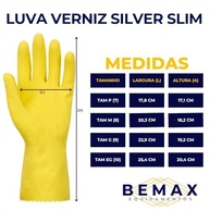 Luva Latéx Antiderrapante Verniz Silver Antialérgica Limpeza Slim - imagem 5