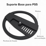 Stand Mesa Base Vertical Playstation 5 PS5 Slim e Fat - Design Moderno e Estabilidade Total - imagem 3