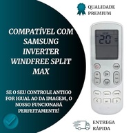 Controle Remoto Samsung Inverter: LCD Digital para Ar Condicionado Slip Max e Windfree - imagem 3
