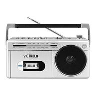 Victrola Mini Boombox Bluetooth VBB-25-SLV: Cassete, Rádio AM/FM e USB em Prata - imagem 3