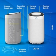 Desumidificador de Ar Smart Wi-Fi 12L/Dia - Relaxmedic Compressor 3,2L 220V - imagem 3