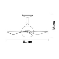 Ventilador de Teto Smart Aliseu 97 220V com Controle de Parede - 81cm - imagem 4