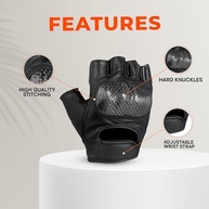 Luvas de Motocicleta Masculinas Daniel Smart: Couro Premium, Gel e Proteção para Aventura - imagem 4