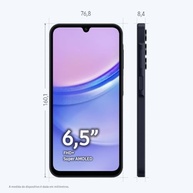Smartphone Samsung Galaxy A15 4G 128GB Azul Escuro: Tela AMOLED 90Hz e Câmera 50MP - imagem 4