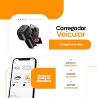Carregador Turbo Veicular 38W com Cabo Tipo-C: Carga Rápida e Inteligente para Seu Smartphone - imagem 3
