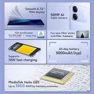 Smartphone Xiaomi POCO C65 8GB RAM 256GB Armazenamento - Azul: Potência e Estilo na Palma da Sua Mão! - imagem 4