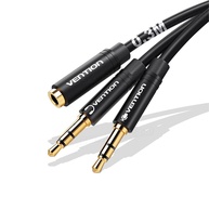 Cabo Adaptador P3 Fêmea para 2 P2 VENTION: Conecte seu Headset em Notebooks e Smartphones (0,3M) - imagem 1