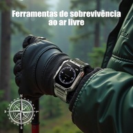 Smartwatch Militar 2.01" IP68: Bateria 900mAh (20+ Dias), Lanterna, Bússola e Chamadas Bluetooth - imagem 3