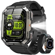 Smartwatch Militar 2.01" IP68: Bateria 900mAh (20+ Dias), Lanterna, Bússola e Chamadas Bluetooth - imagem 2