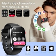 LucZeng Smartwatch Tela HD 2.01" IP68: Seu Aliado Fitness com 120+ Modos Esportivos e 2 Pulseiras - imagem 3