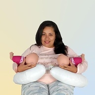 Almofada de Amamentação para Gêmeos Happy Line Rosa - Conforto e Praticidade em Um Só Produto - imagem 4