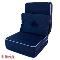 Puff Multiuso 3 em 1 Solteiro Azul com Travesseiro – Conforto e Versatilidade em Um Só Produto - imagem 4