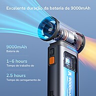 JISULIFE Ventilador Portátil Ultra 1 – Potência e Versatilidade em Um Só! - imagem 2