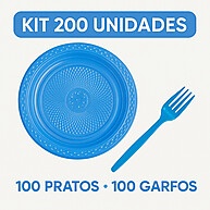 Kit Festa Descartável: 200 Peças para Bolo e Sobremesa 🎂 - imagem 1