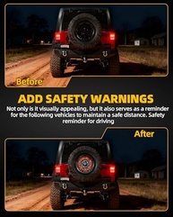 Luz de Freio LED para Jeep Wrangler JK/JL - Segurança e Estilo no Pneu Sobressalente - imagem 5