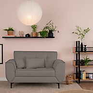 Sofá 2 Lugares Piacenza Linho Cinza 152 cm: Conforto e Estilo - imagem 1