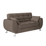 Sofá 2 Lugares Suede Castanho: Conforto e Estilo - imagem 1