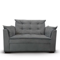Sofá 2 Lugares Suede Cinza: Conforto Moderno - imagem 1