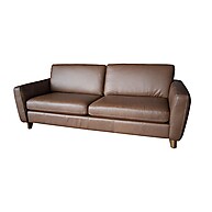 Sofá 3 Lugares em Couro Mel: Conforto e Elegância - imagem 1