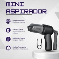 Aspirador Portátil Sem Fio Potente: Limpeza Rápida e Eficiente para Carro, Sofá e Mais! - imagem 4