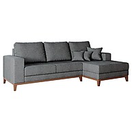 Sofá Belgrado 4 Lugares com Chaise Linho Cinza 250 cm – Conforto e Estilo para Sua Sala - imagem 1