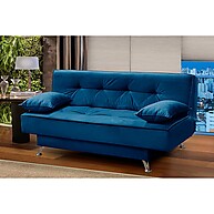 Sofá Cama 1,80m Suede Azul: Conforto e Praticidade - imagem 1