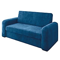 Sofá Cama 2 Lugares Veludo Azul – Conforto e Versatilidade - imagem 1