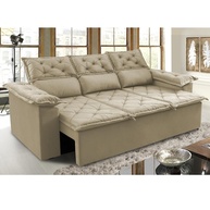 Sofá Cama Retrátil 3 Lugares inBox: Conforto Total! - imagem 1