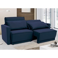 Sofá-Cama Retrátil Aspen: Conforto em Azul Petróleo - imagem 1
