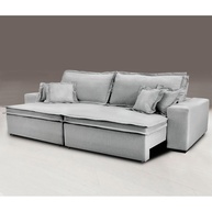 Sofá Cama Retrátil Linho: Conforto Premium 3,12m - imagem 1