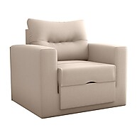 Sofá-Cama Solteiro Marisol Suede Bege – Conforto e Versatilidade - imagem 1