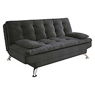 Sofá-Cama Suede Cinza: Conforto Premium 3 em 1 - imagem 1