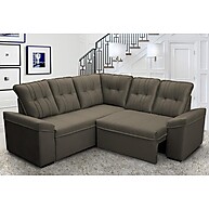 Sofá Canto London Tabaco Suede Velut: Conforto e Estilo - imagem 1