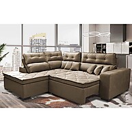 Sofá de Canto Reclinável com Cama: Conforto e Estilo em 2,60m - imagem 1