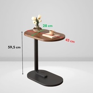 Mesa de Apoio Lateral em MDF - Design Moderno para Sala, Quarto e Sofá (Marrom) - imagem 4